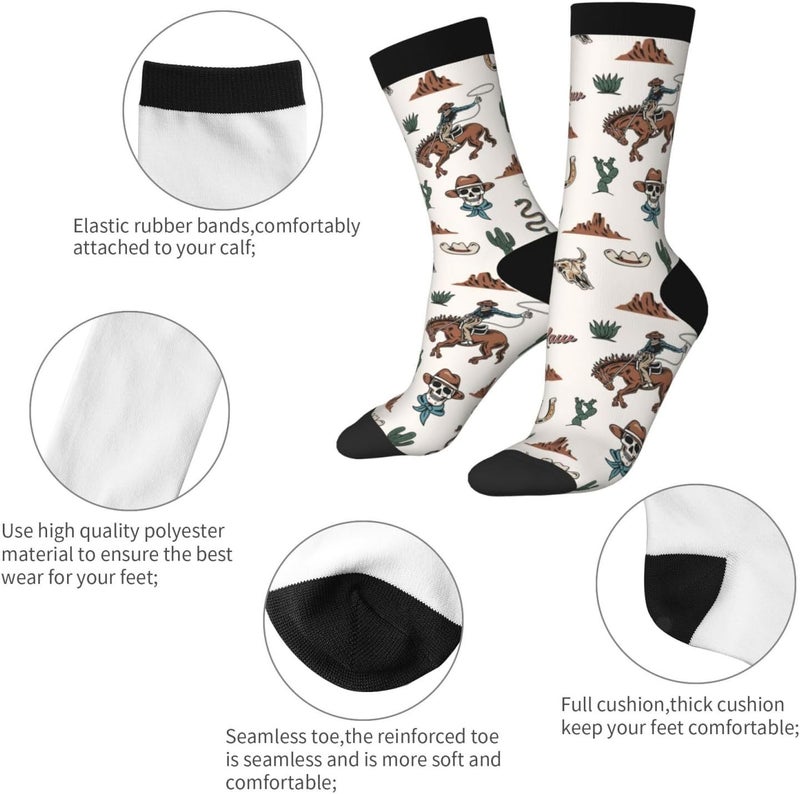 Poream Novelty Funny Crew Socks, Cool Breathable Dress Socks Gift For Men Women - Image 5